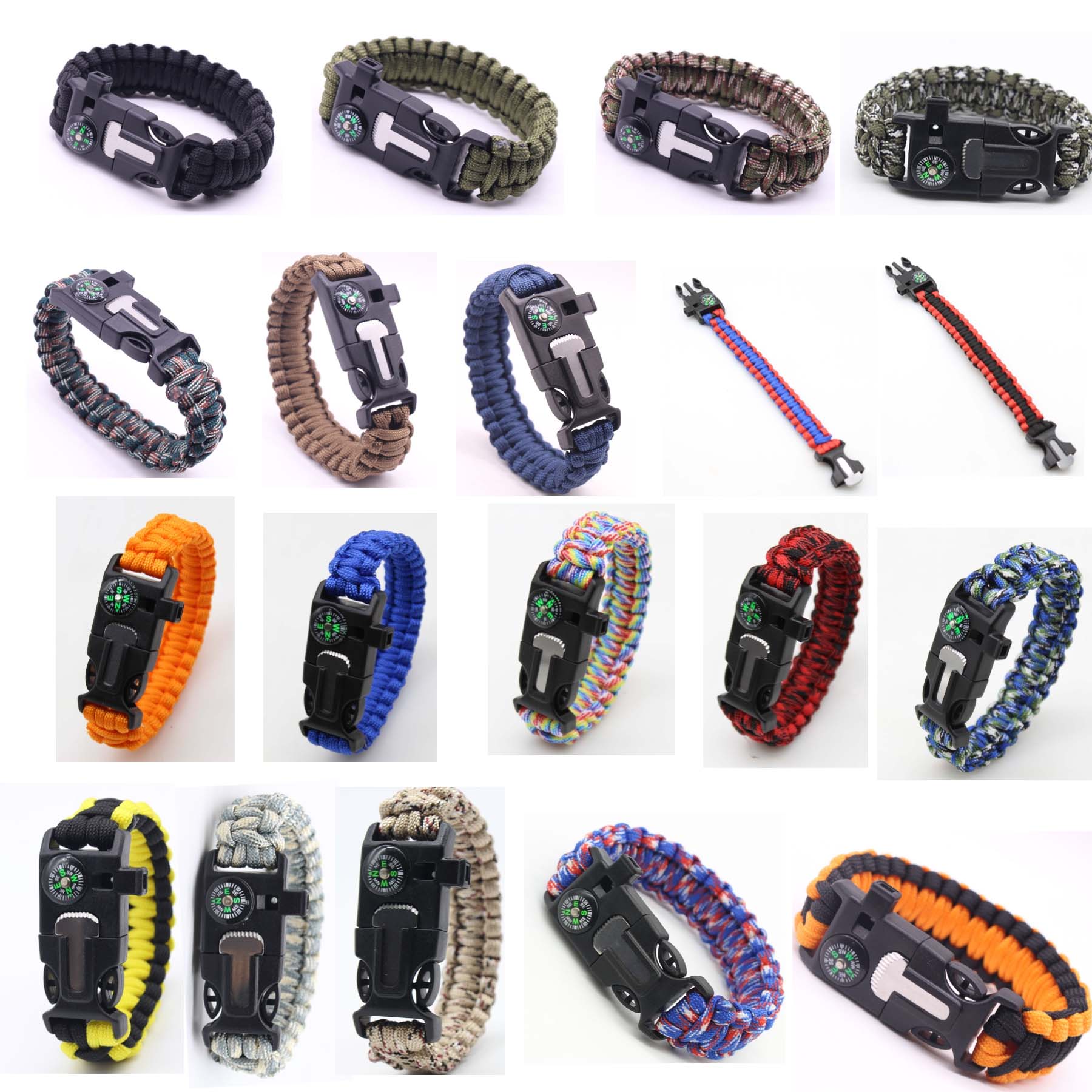 Outdoor Survival Umbrella Rope Bracelet With Igniter