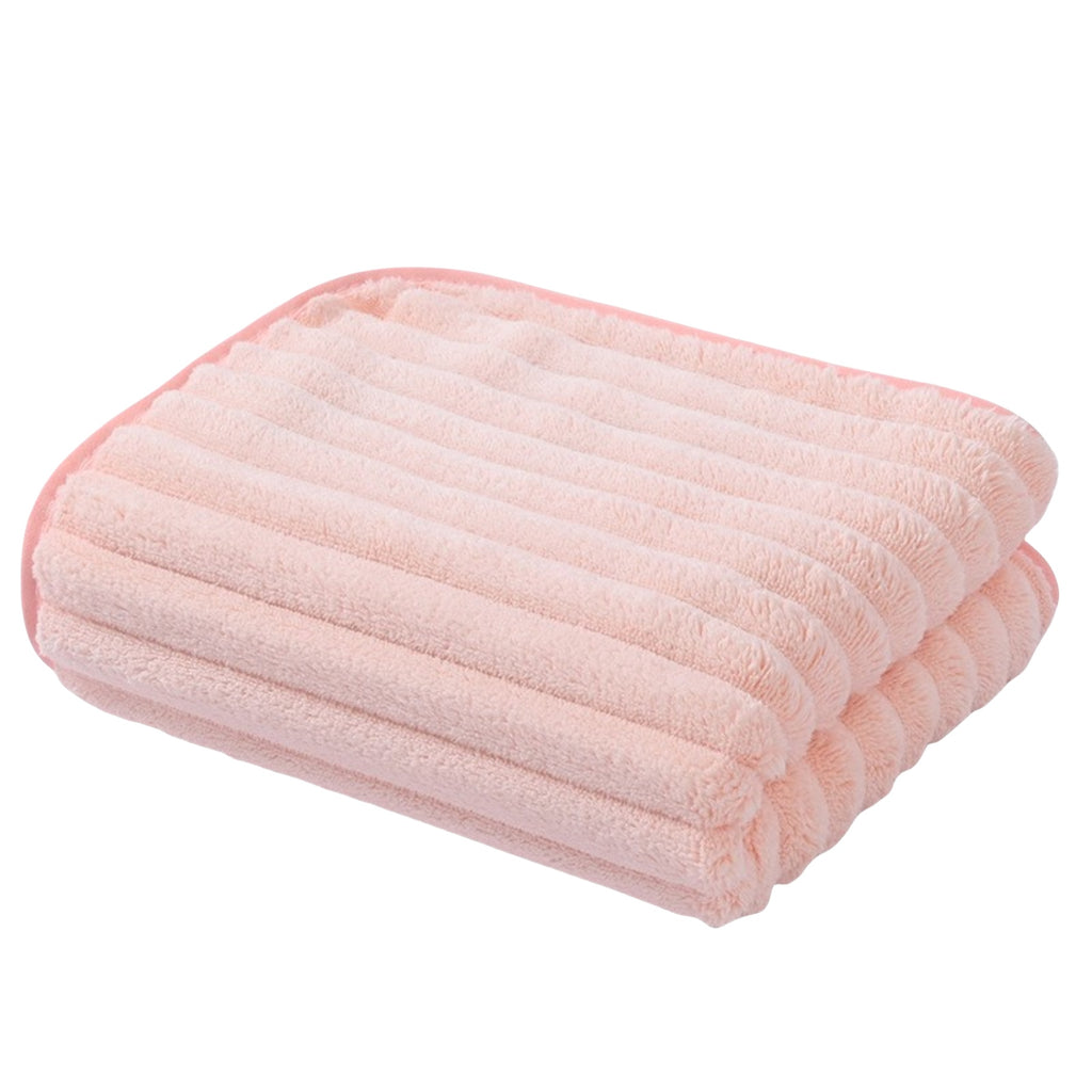 Coral Velvet Bath Towel