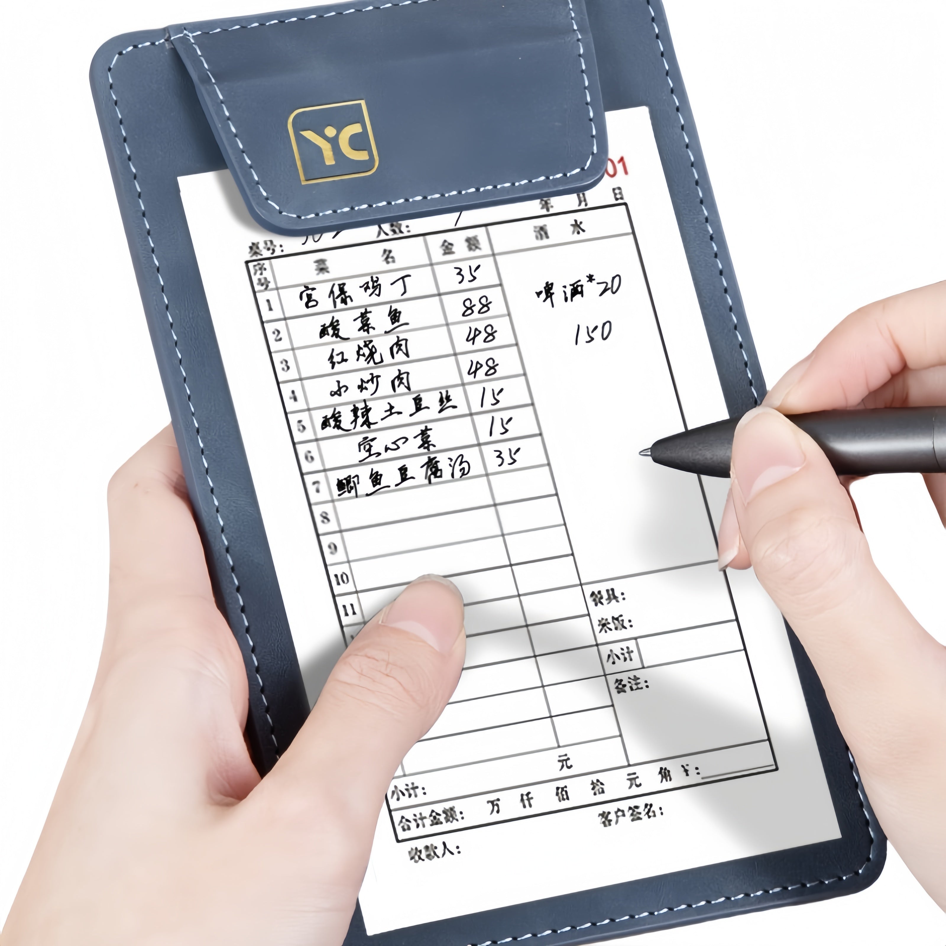 Magnetic Leather Clipboard