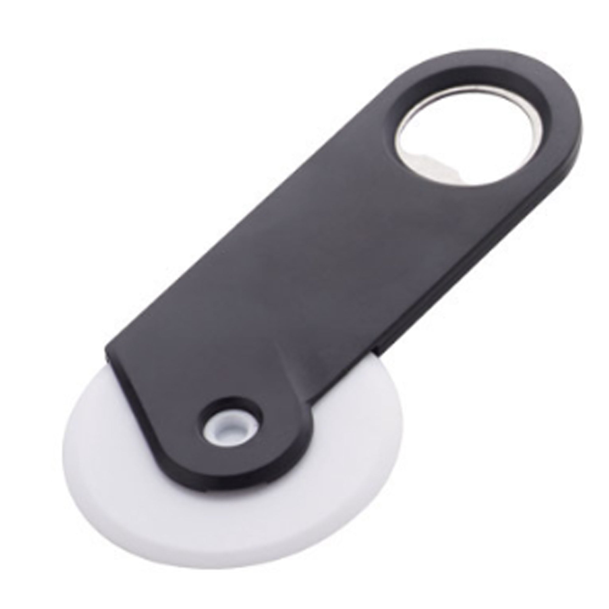 2 in 1 PS Material Round Pizza Cutter Wheel Bottle Opener