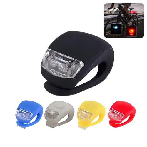 Bike Silicone Head Front Rear Wheel Safety Light Lamp