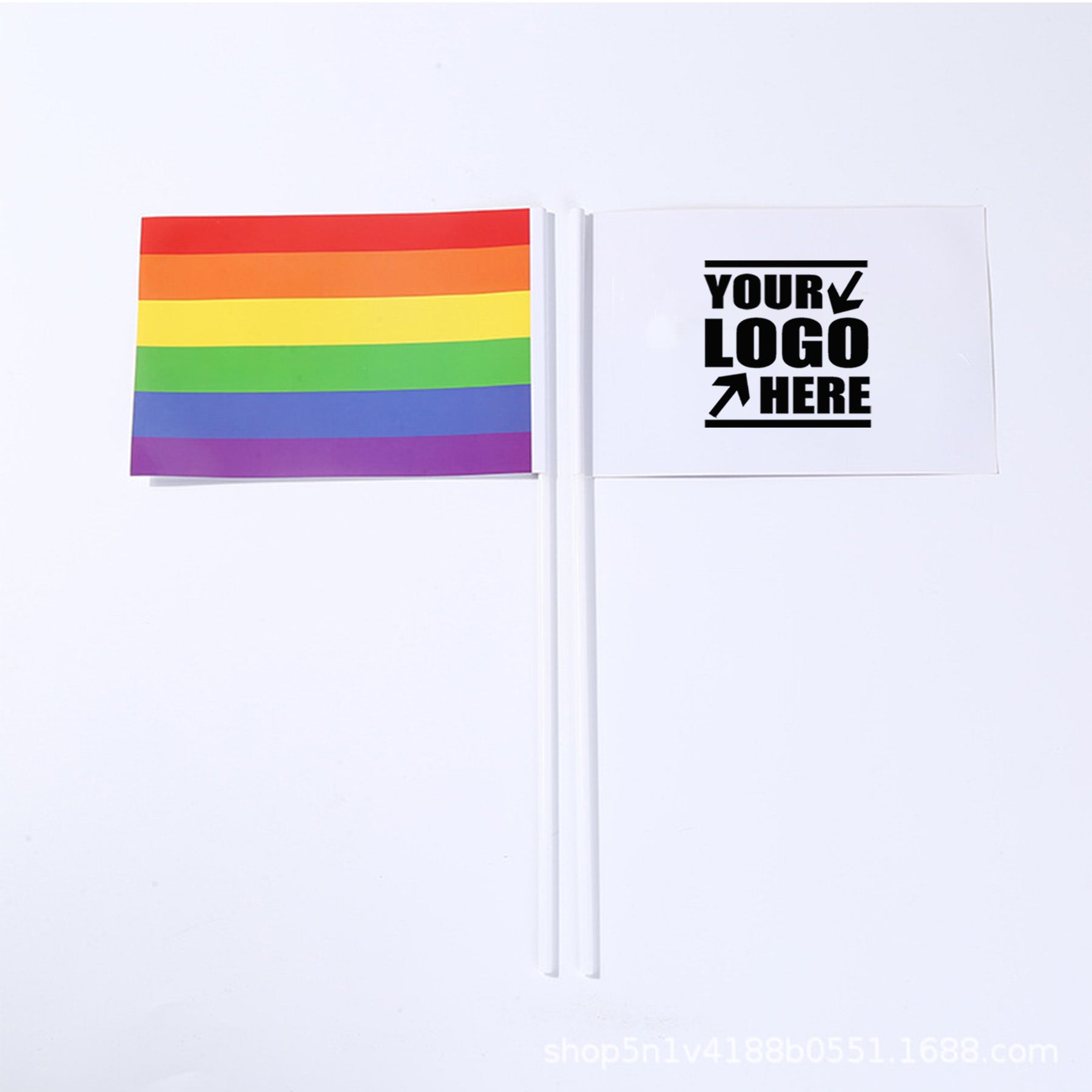 Customizable Papery Pvc Hand Waving Flag