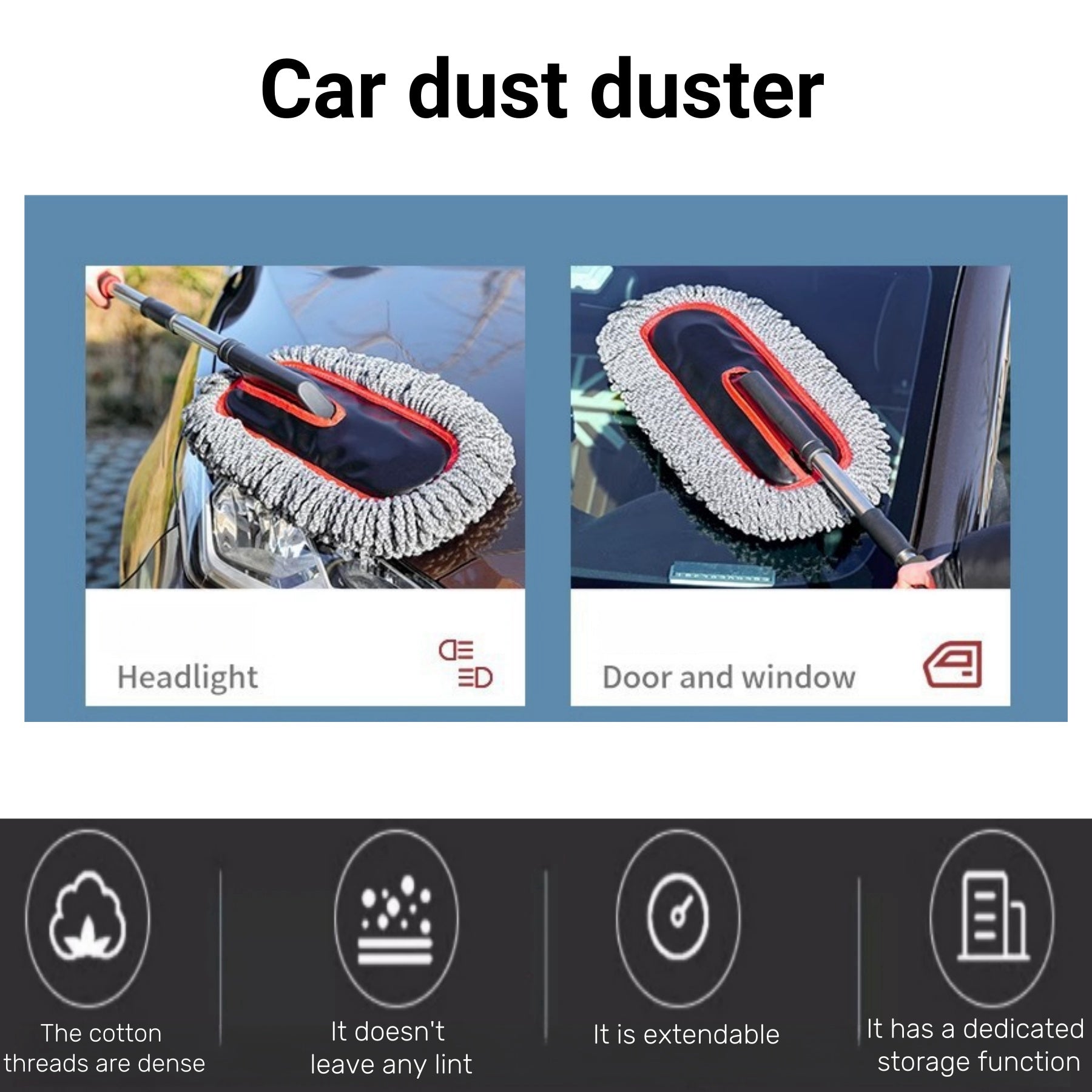 Extendable Microfiber Car Cleaning Brush