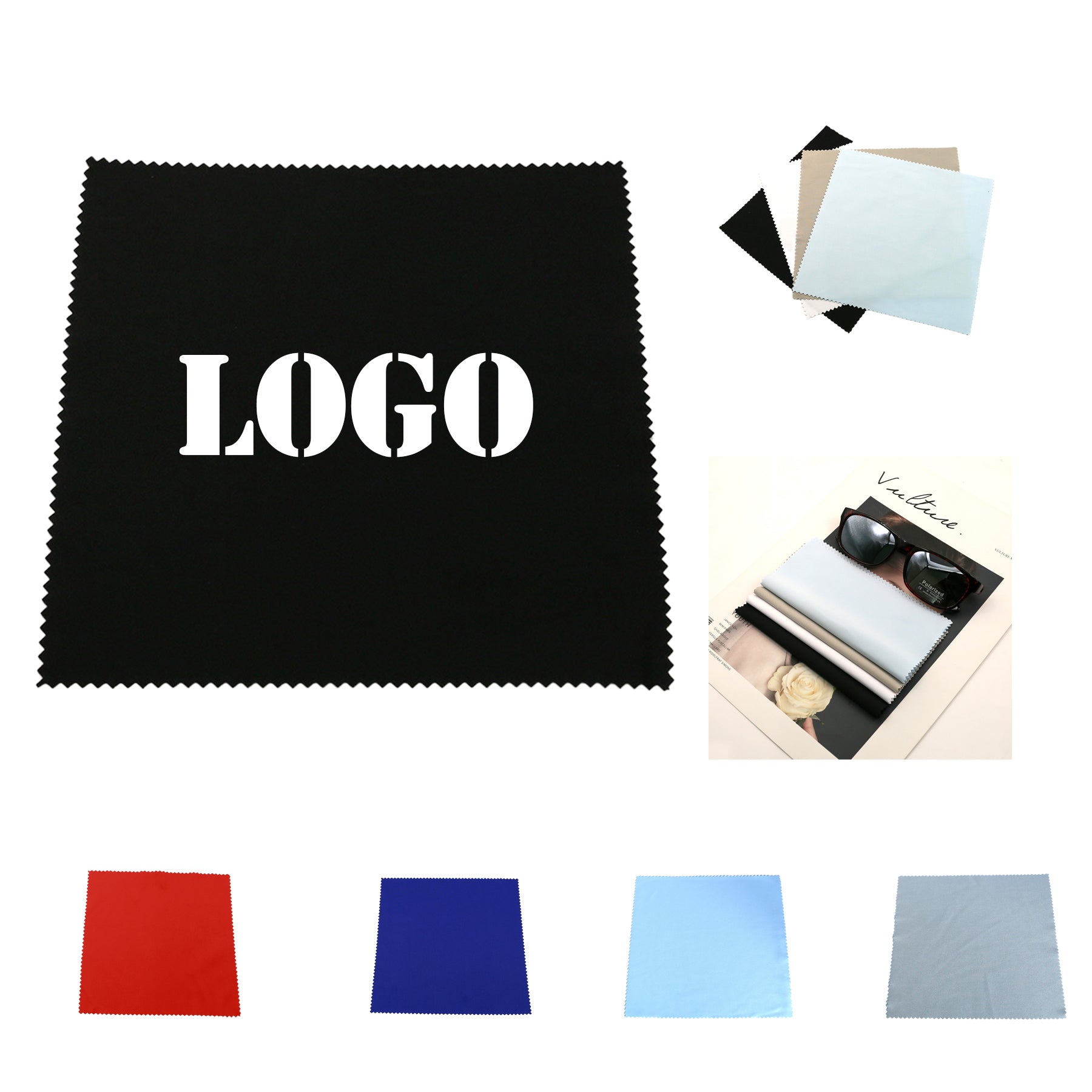 Pure Color Suede Microfiber Eyeglass Cloth