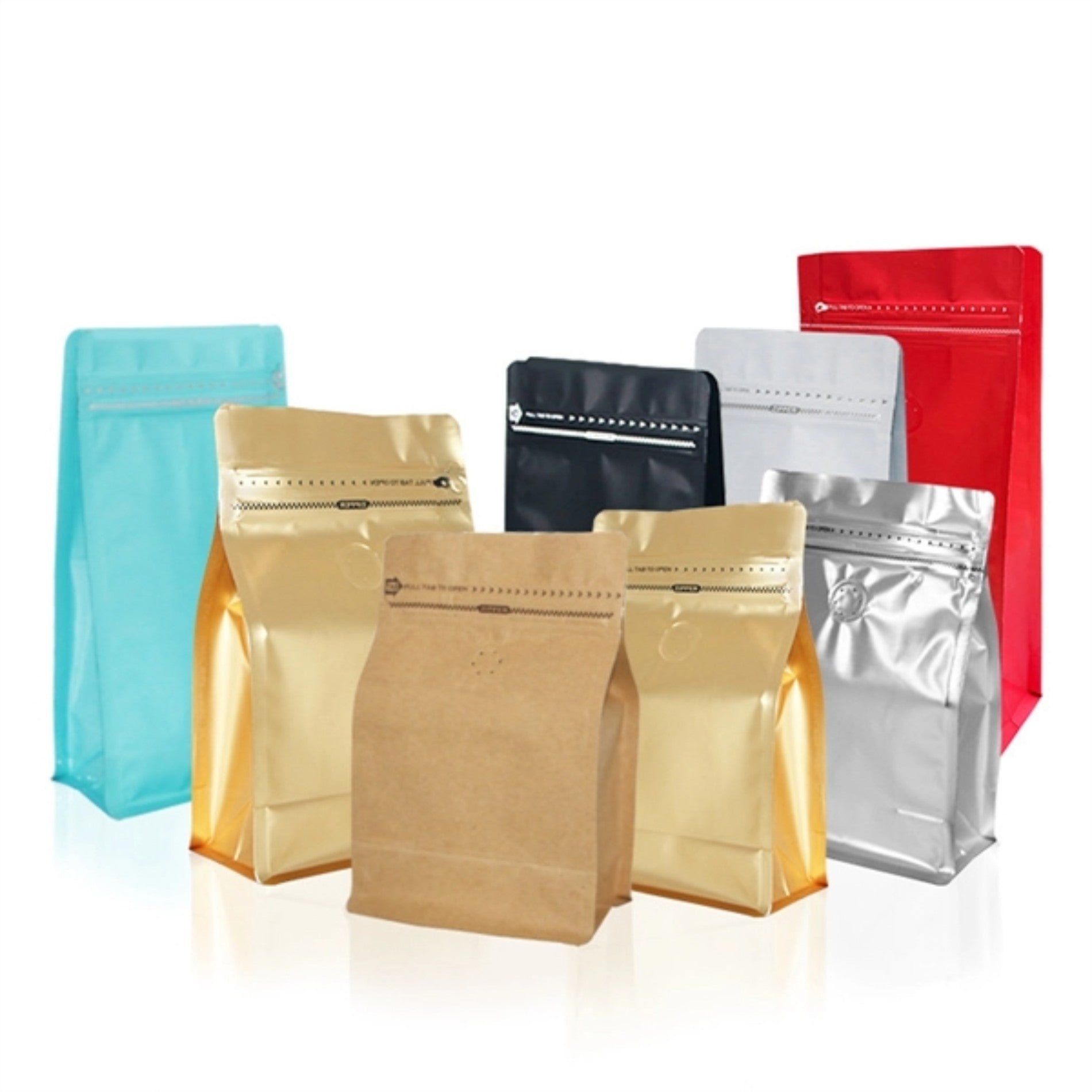 16Oz Zipper Pouch Coffee Bag With Valve One Way Degassing