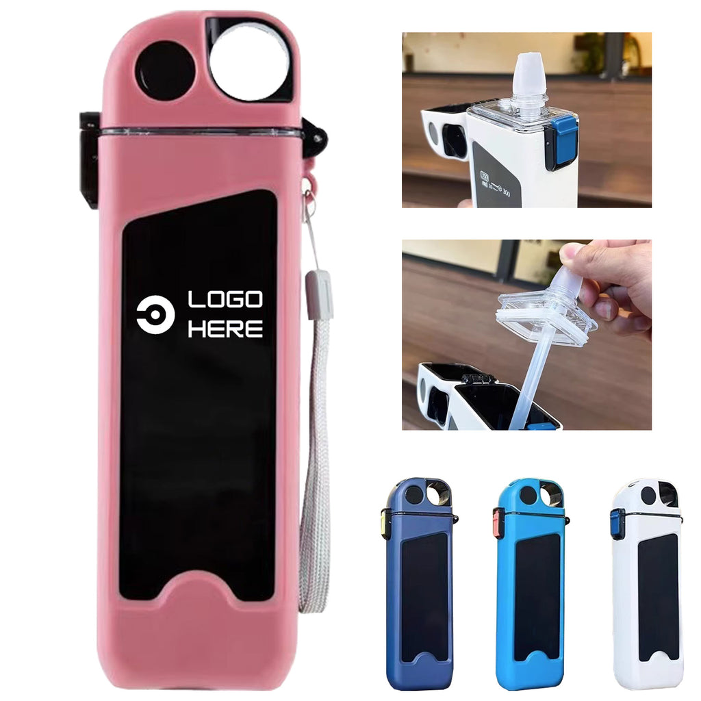 High temperature water bottle with straw