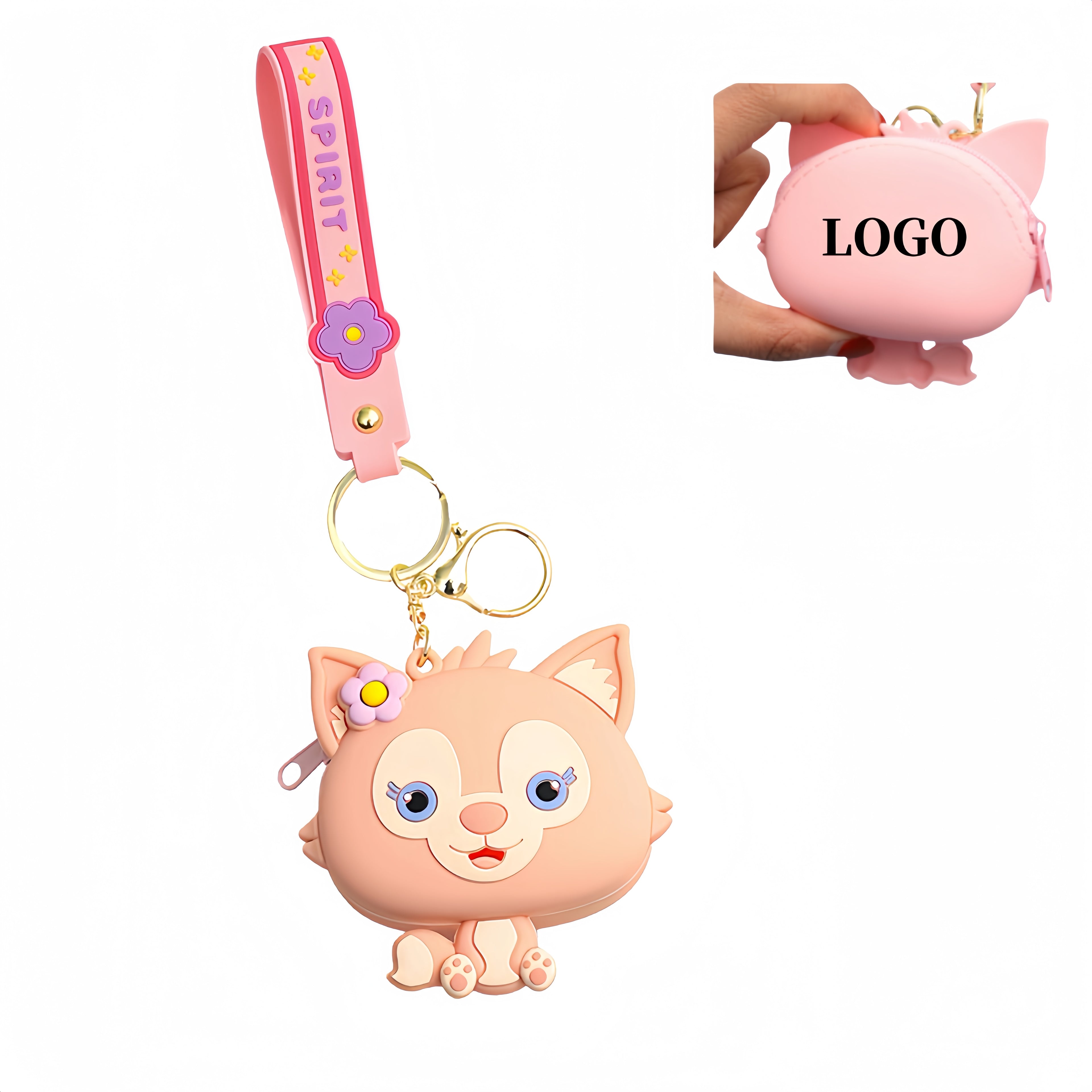 Lina Bell Creative Cartoon Keychain With Metal Clasp