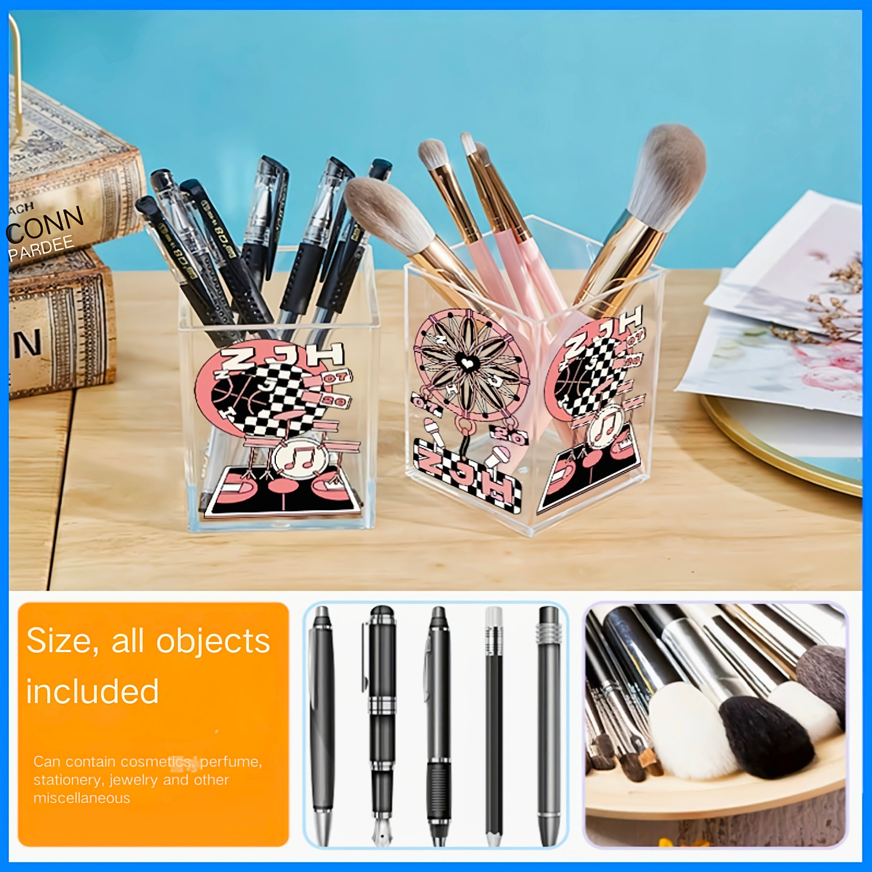 Clear Acrylic Pen Holder