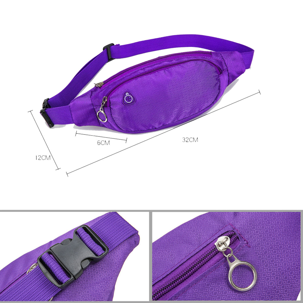 Sports Fanny Pack Crossbody Bag With Earphone Hole