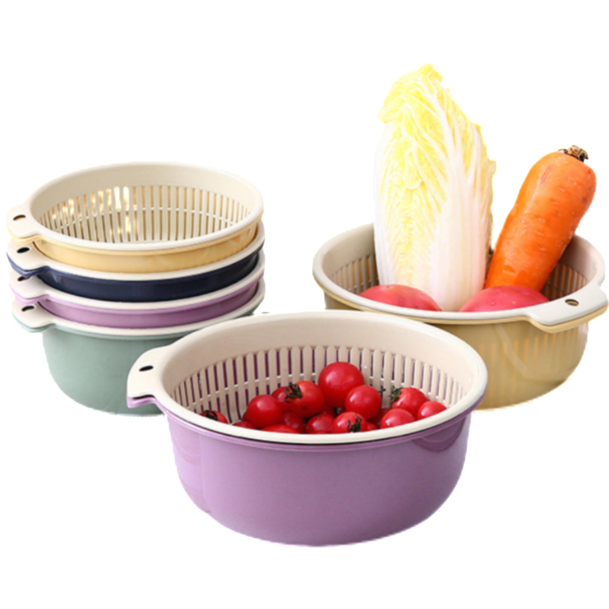 Layer Fruit And Vegetable Drain Basket