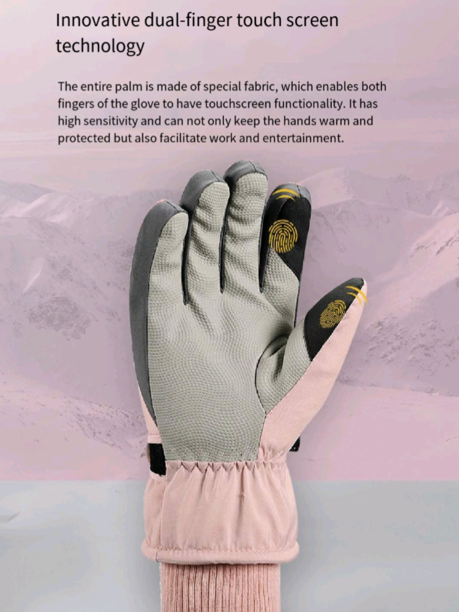 Skiing Gloves Fleece Touchscreen Waterproof Windproof