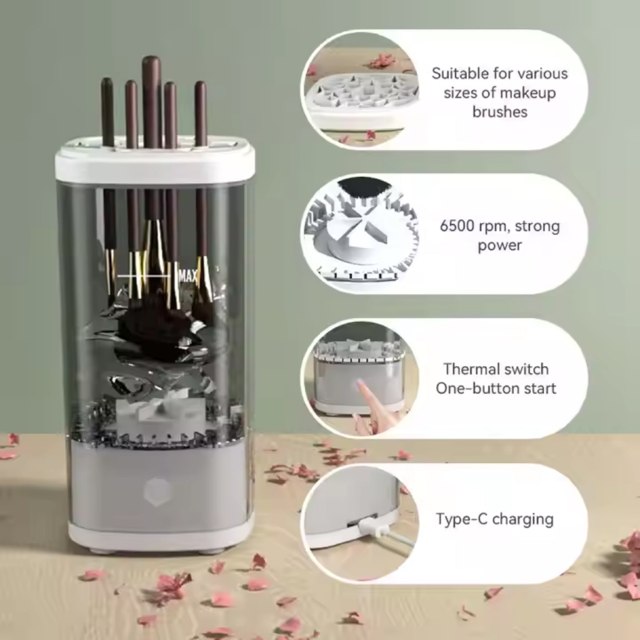 Automatic Usb Makeup Brush Washing Machine