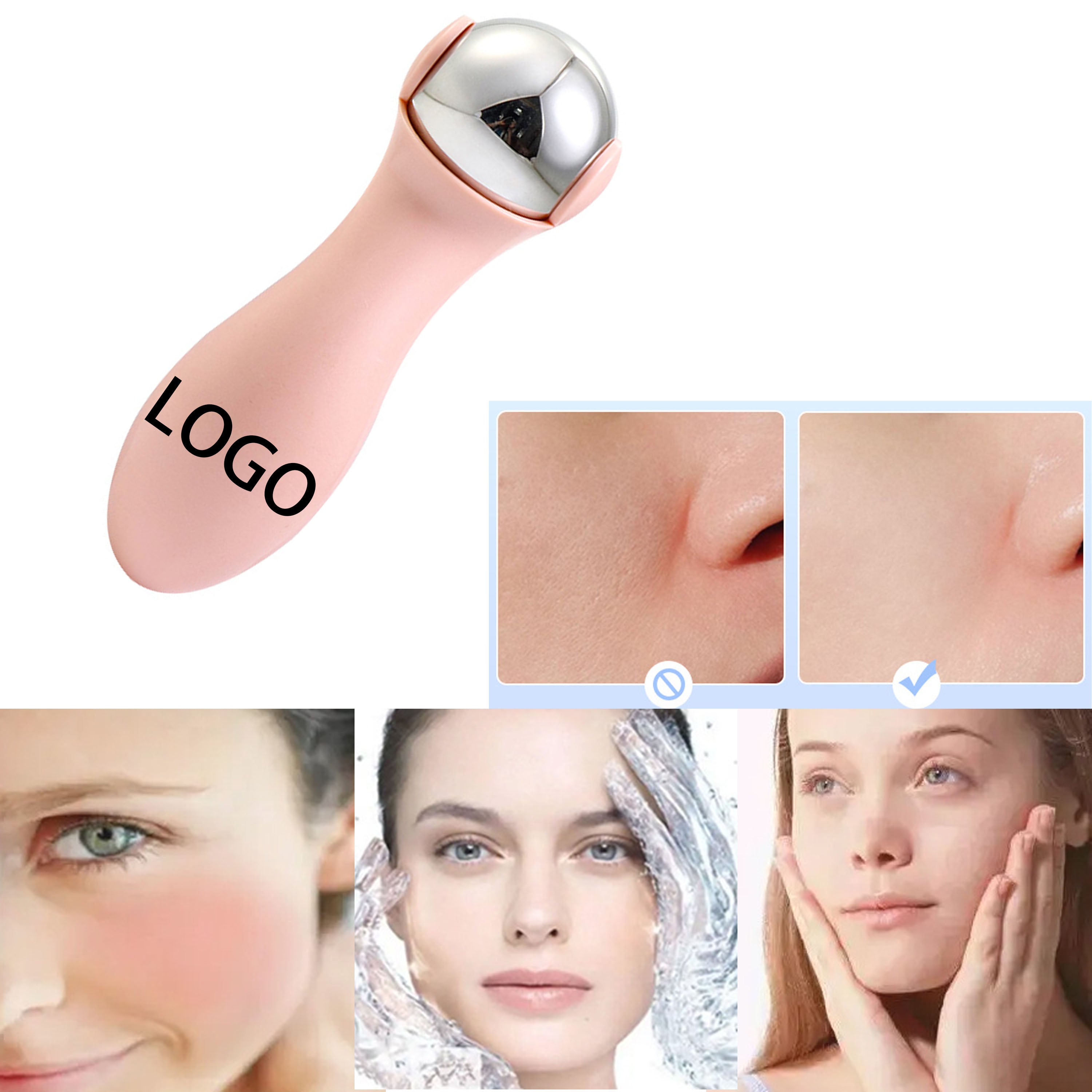 720-Degree Rotating Face Slimming Beauty Ice Wave Ball