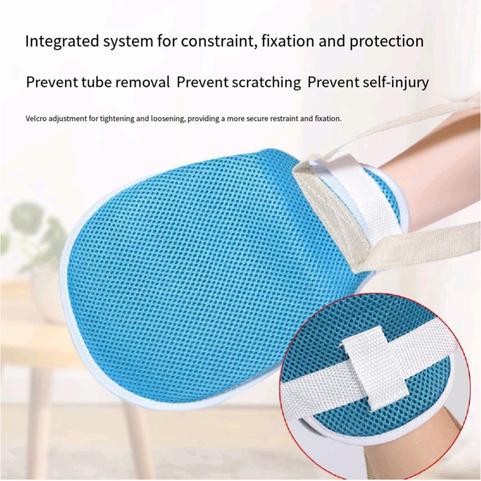 Medical Safety Mittens Dementia Anti Scratch Tube Protection
