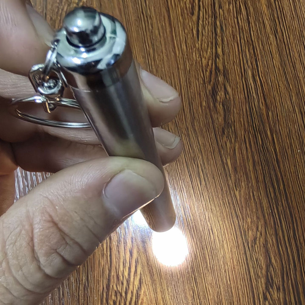 Stainless Steel High Brightness Led Flashlight With Keychain