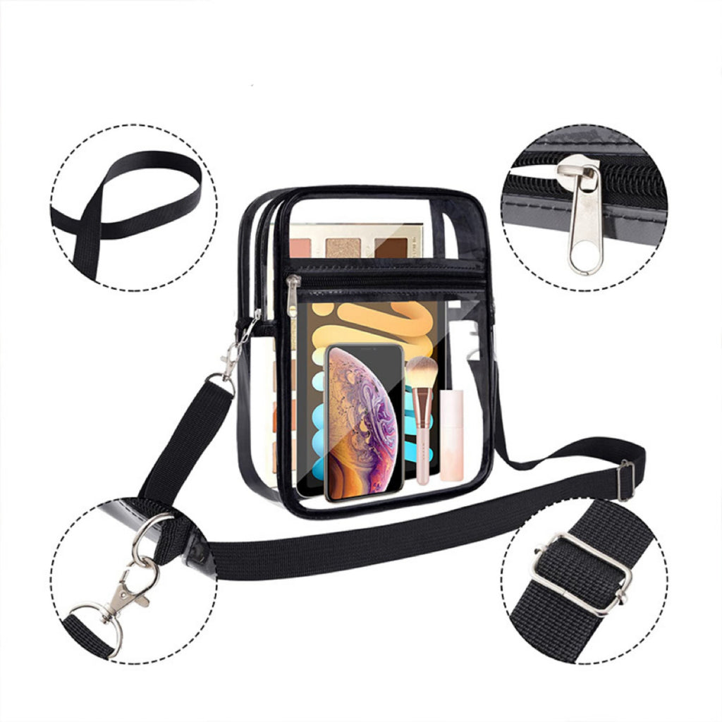 Single-Shoulder Transparent Crossbody Bag