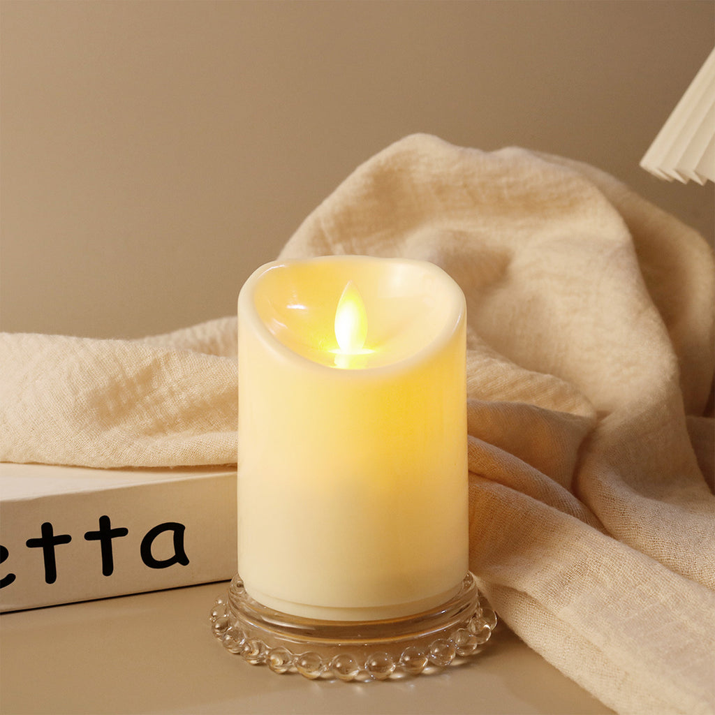 USB Flameless Swing LED Lights Candles With 10-Key Remotes