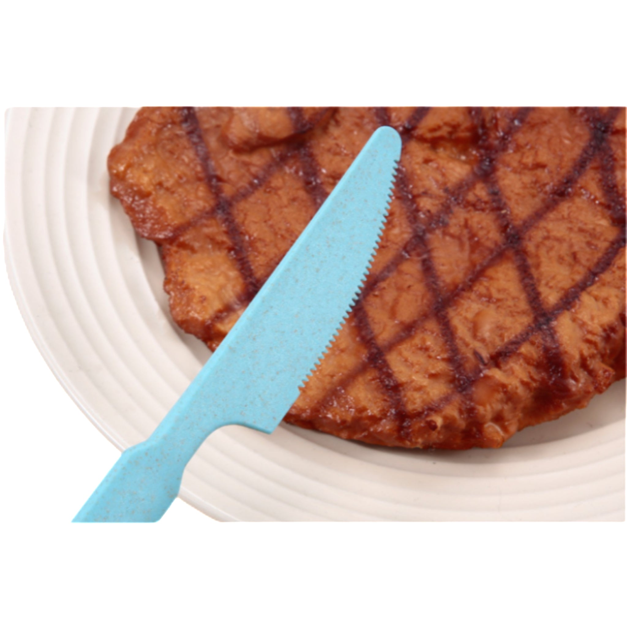 Three-piece Wheat Straw Cutlery Set (Fork, Knife and Spoon)