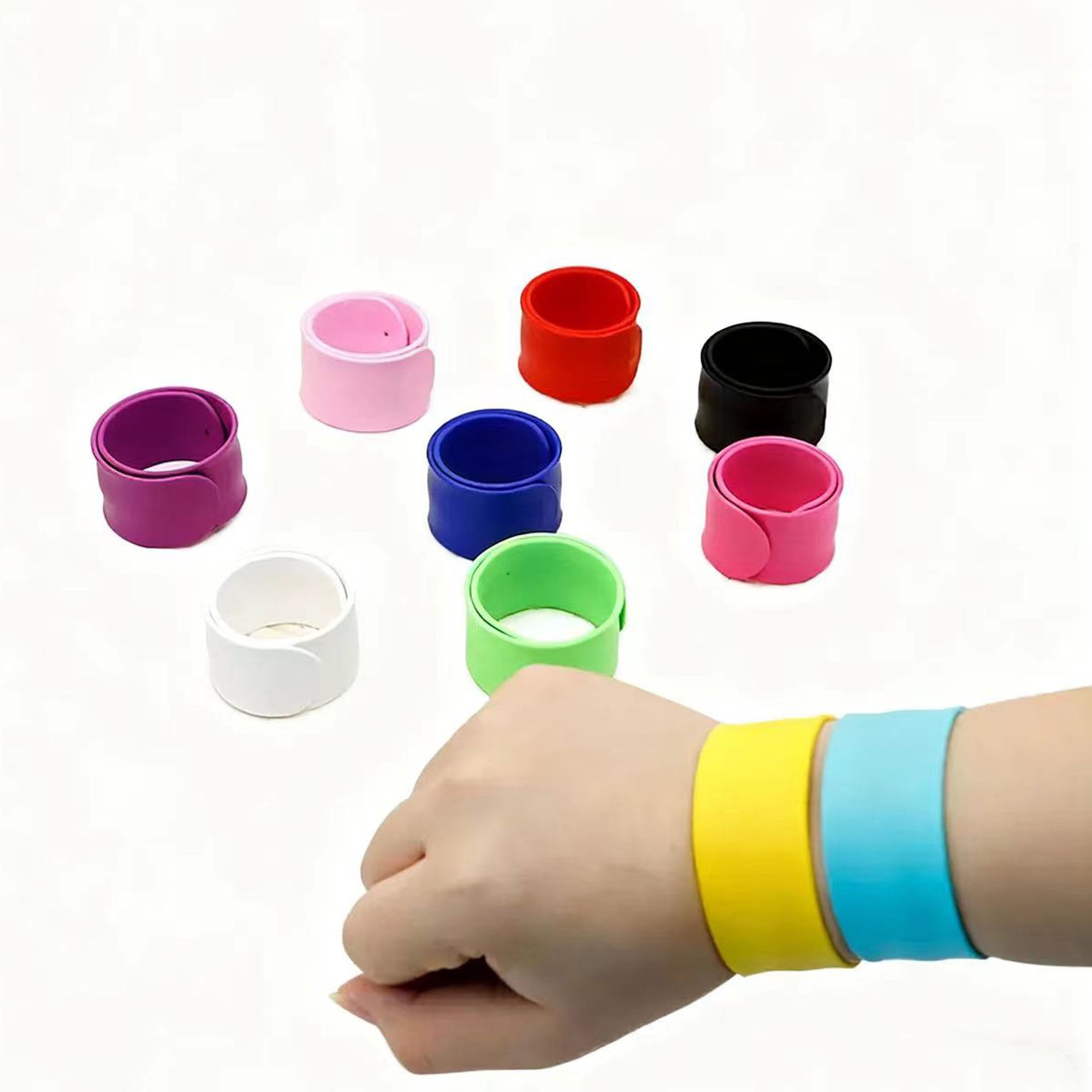 Soft And Secure Rainbow Silicone Slap Bracelet