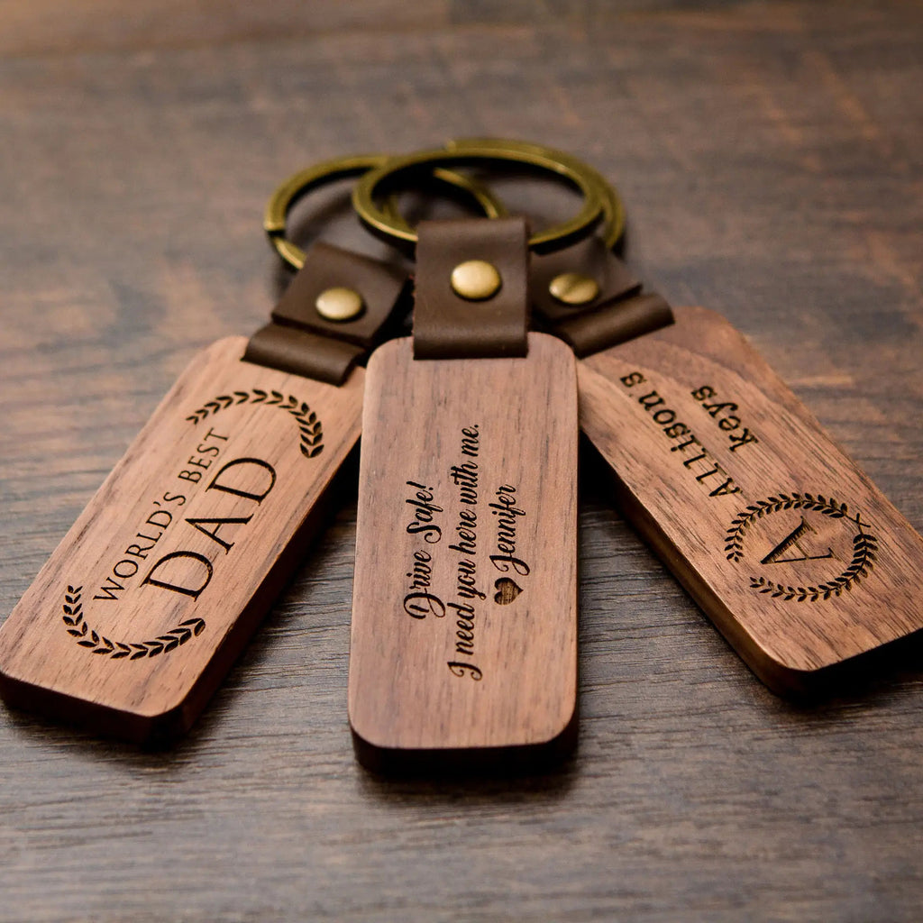 Custom Logo Wood Keychain