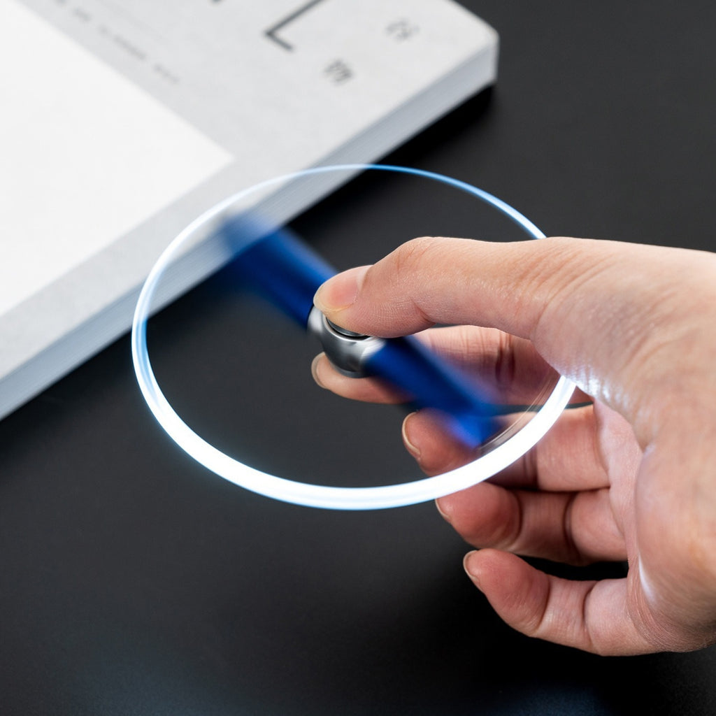 Fingertip Gyro Ball Point Pen With LED Light
