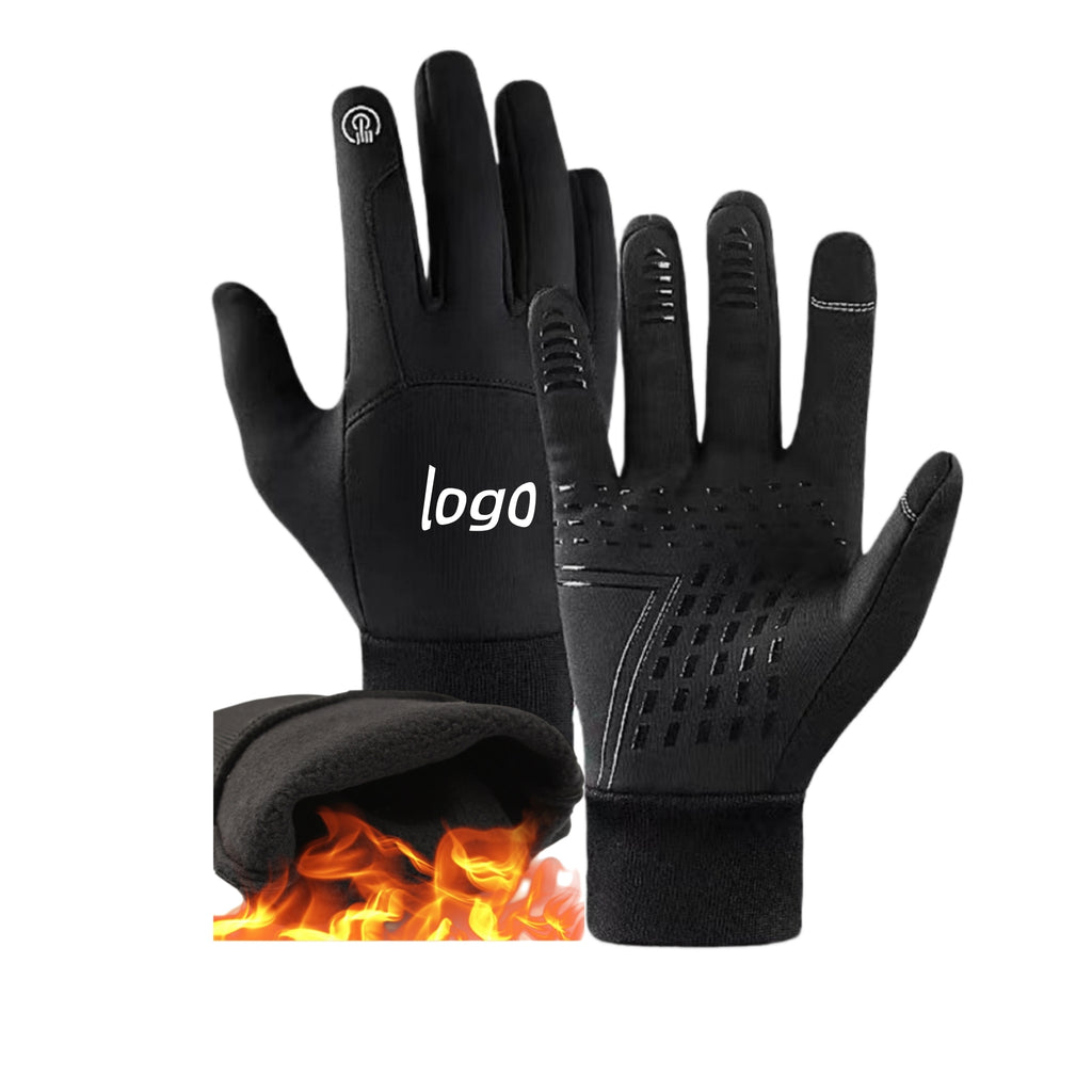 Unisex Fleece Lined Waterproof Non Slip Cycling Gloves