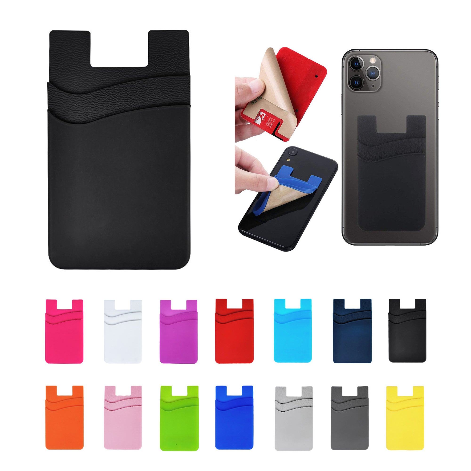Dual Pocket Silicone Phone Wallet