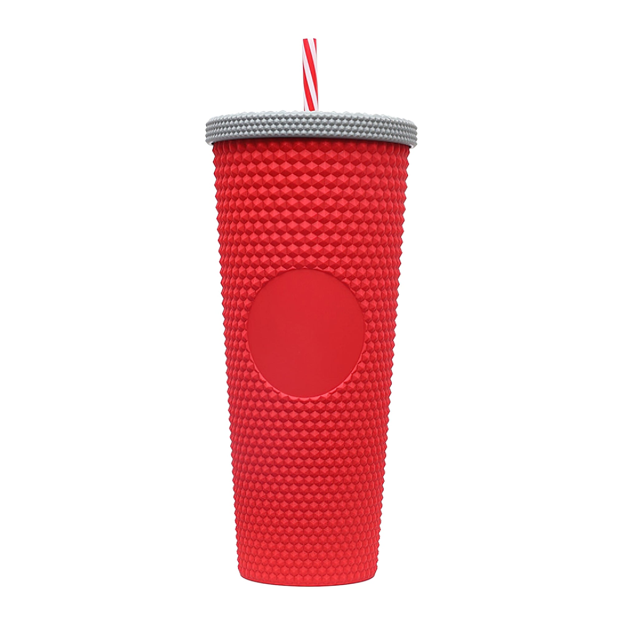 24 oz Studded Tumbler With Straw And Lid Double Walled Mug