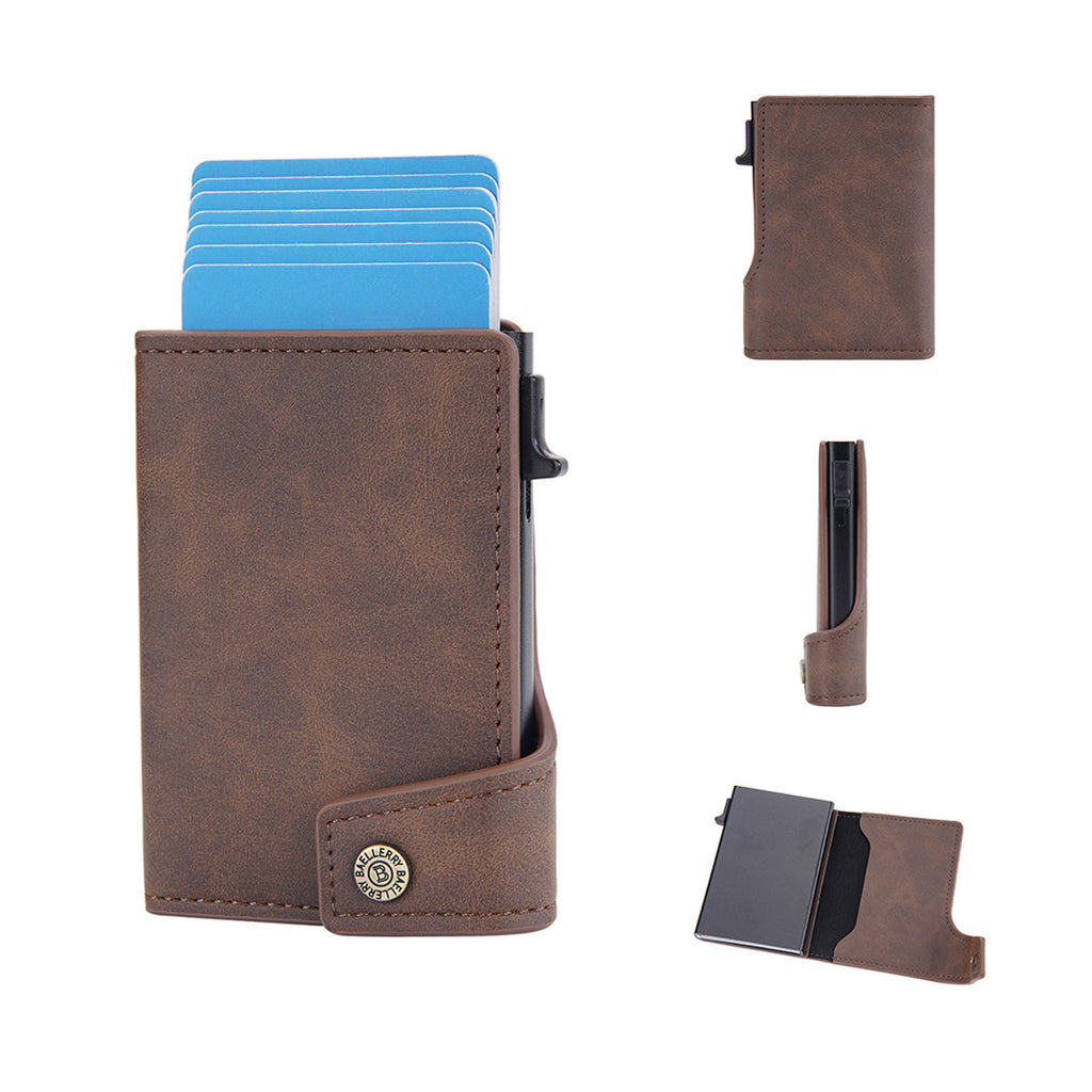 PU Business Buckle Card Case