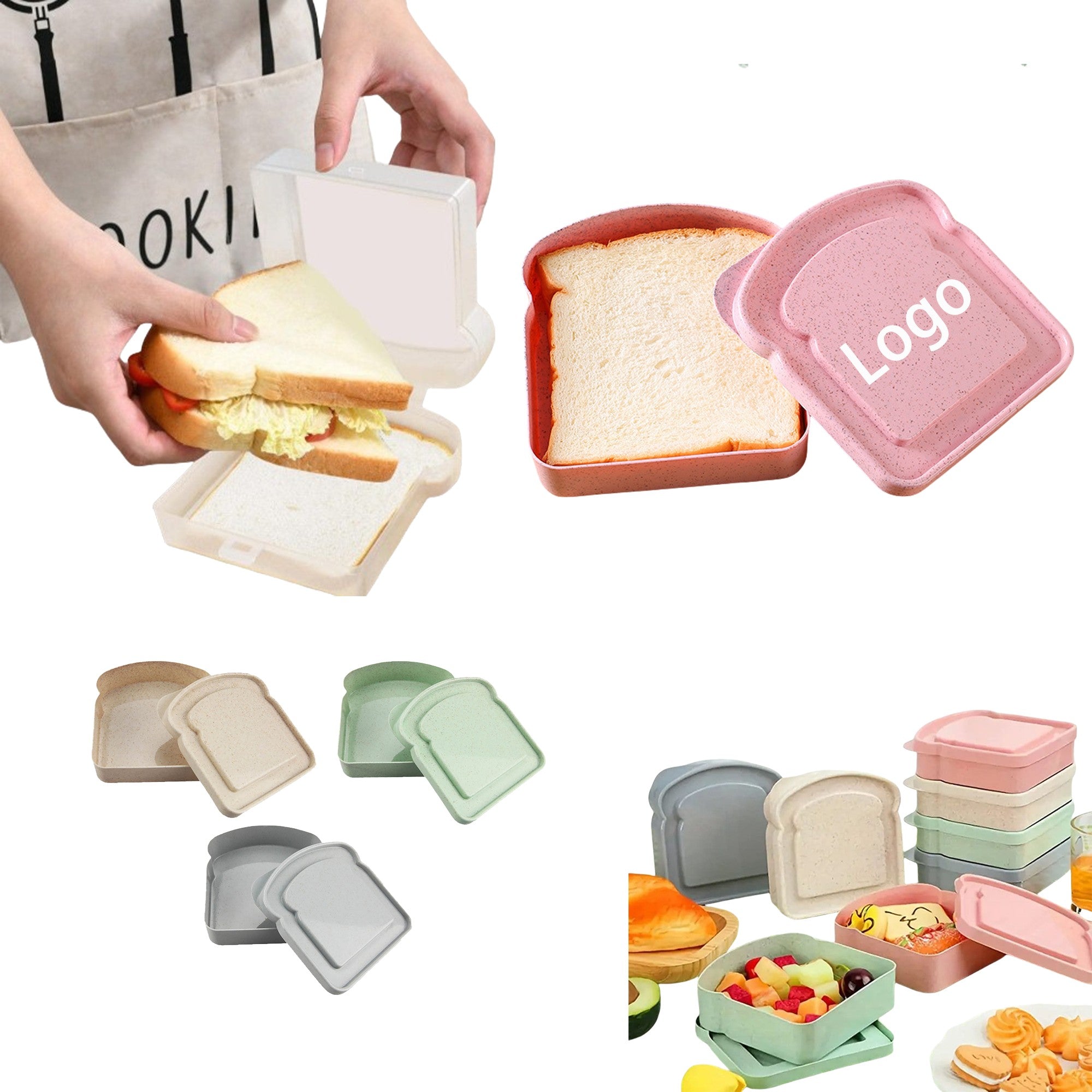 Eco-Friendly Wheat Straw Portable Sandwich Box