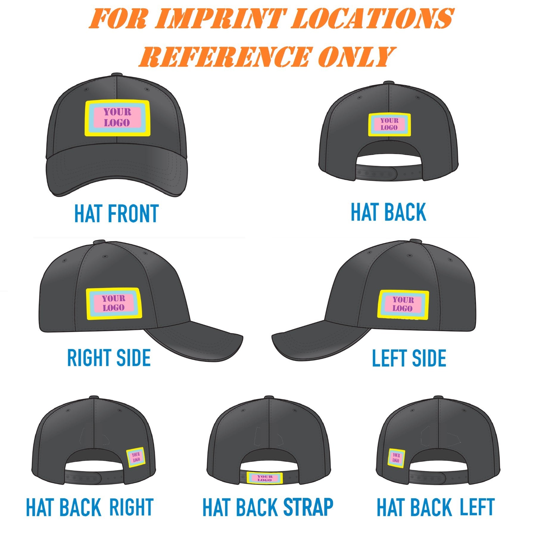 80/20 Cotton/ Polyester Full Color Caps With Sandwich Visor