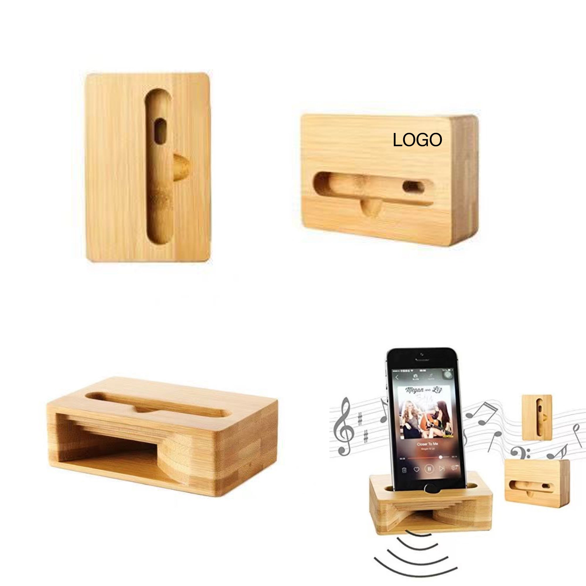 Wooden Sound Amplifier Stand Holder