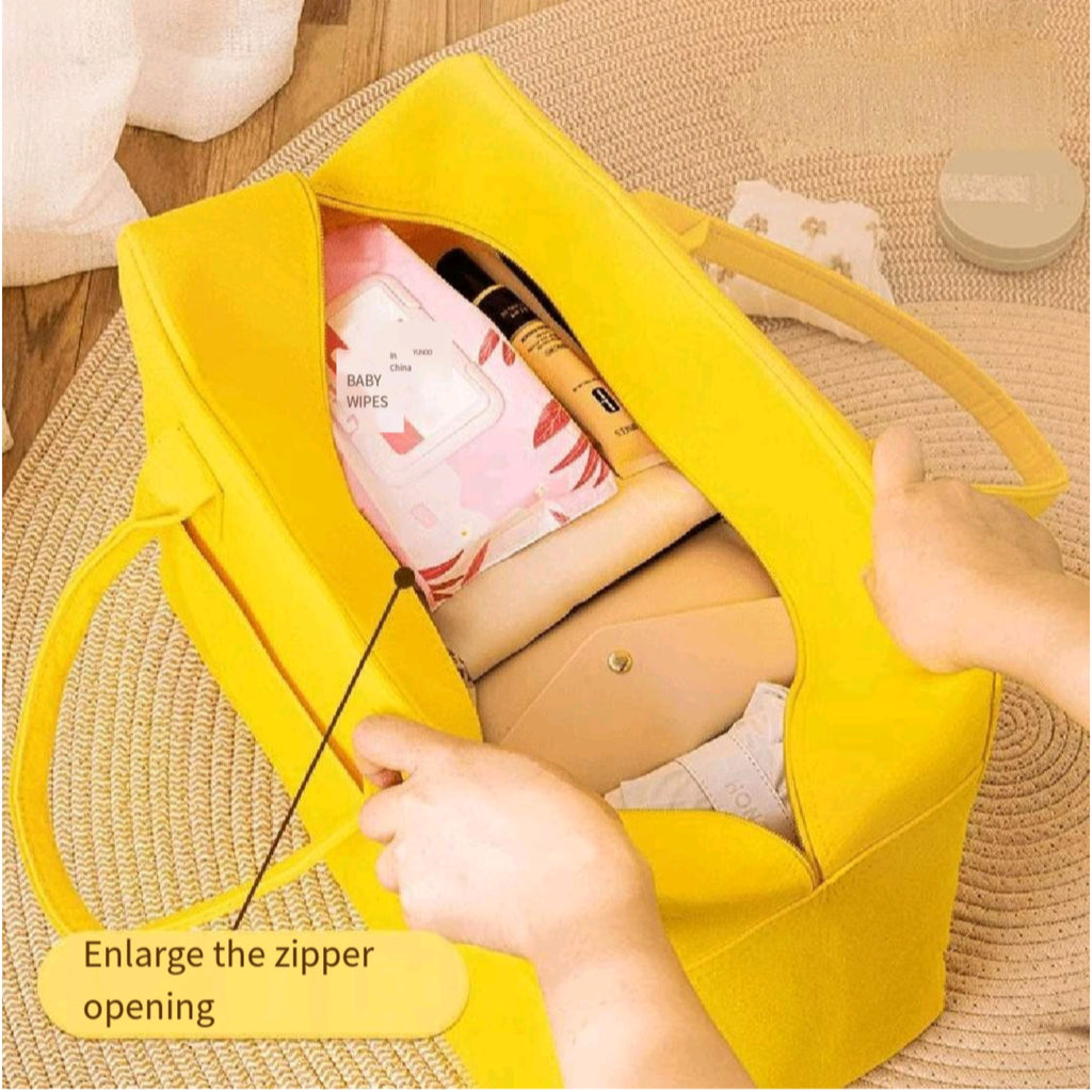 Large Capacity Felt Cartoon Travel Organizer Tote Bag