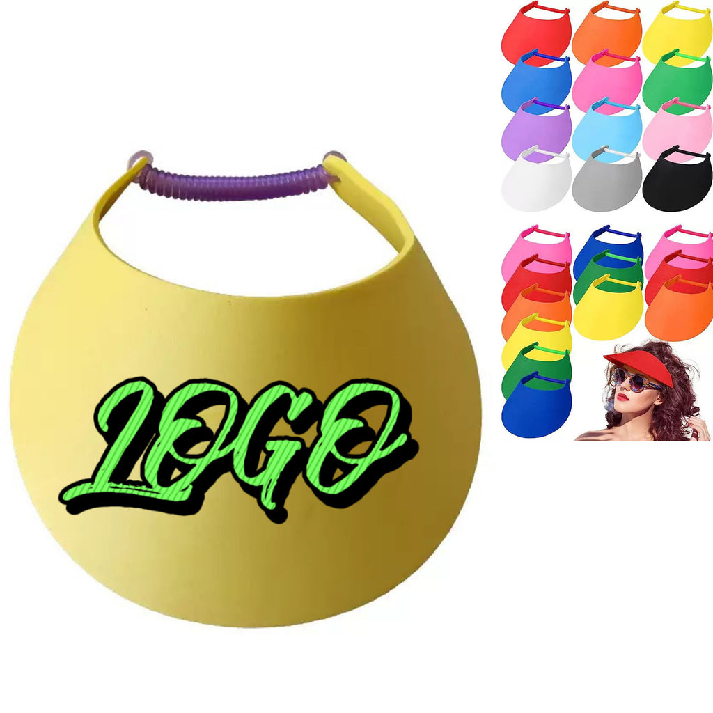 Sun Visor With Coiled Elastic Band