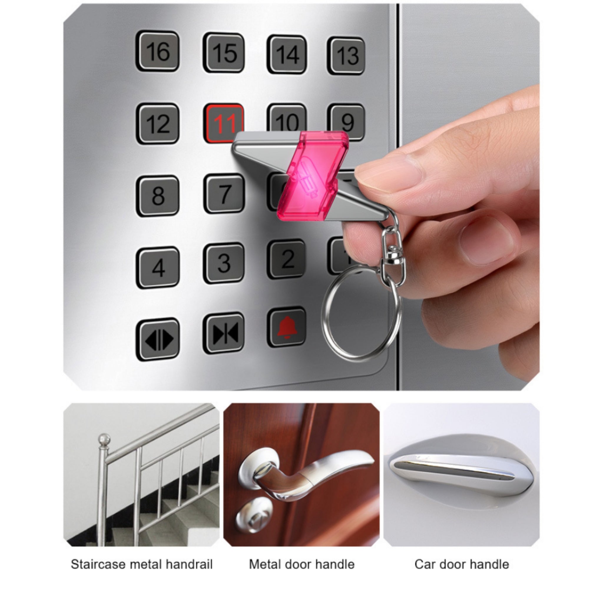 Car Static Release Touch Keychain Winter