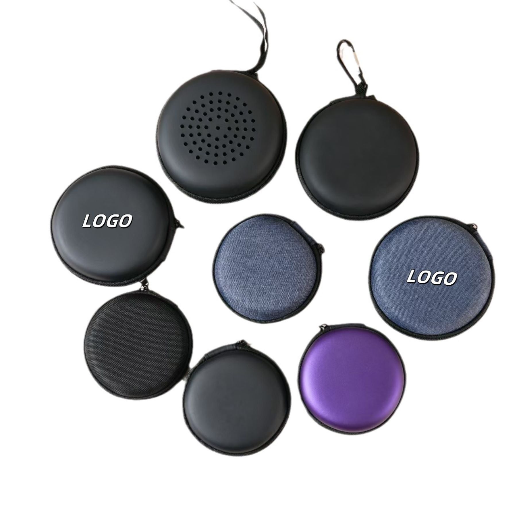 Round Earphone Storage Bag