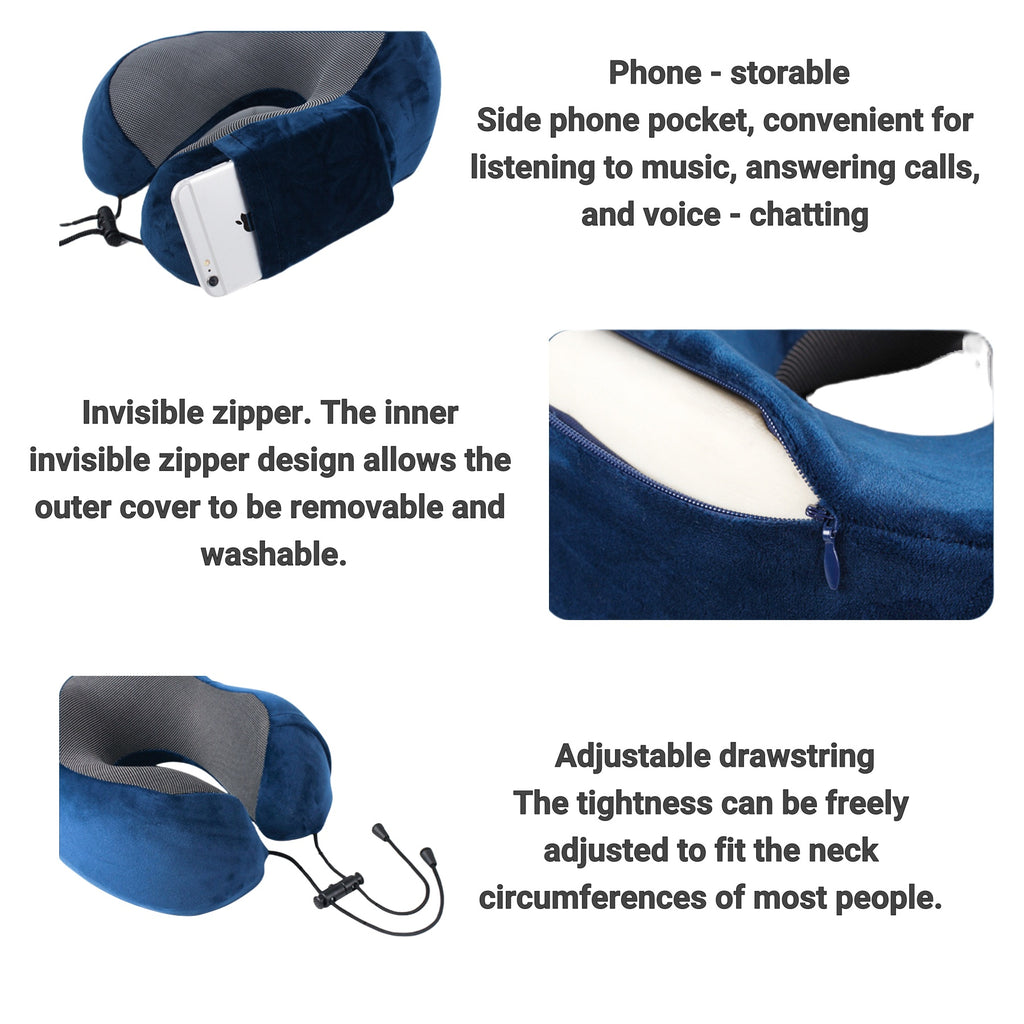 Memory Foam Cervical Support U - shaped Pillow