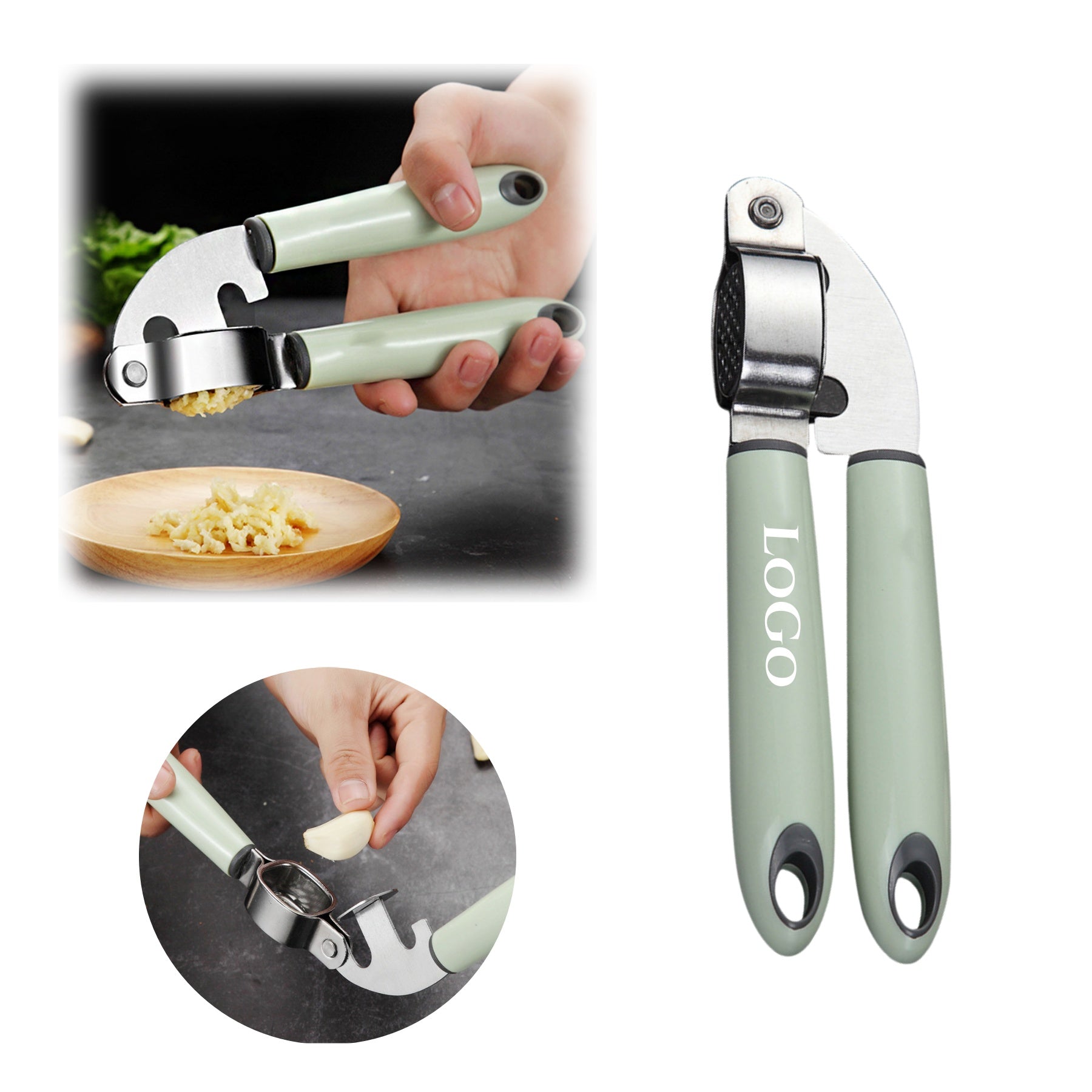 Household Stainless Steel Manual Garlic Press