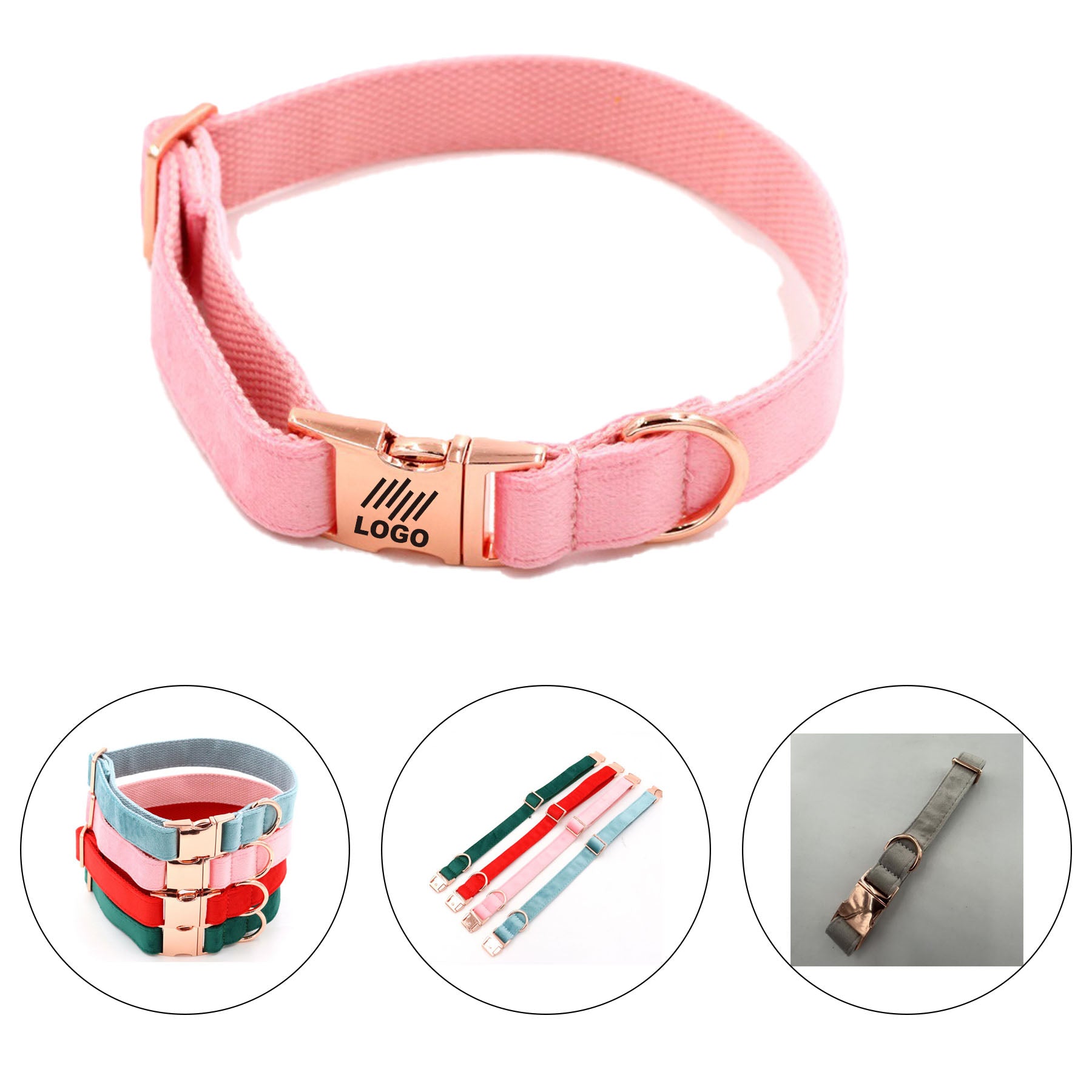 Cute Velvet Adjustable Soft Pet Collar