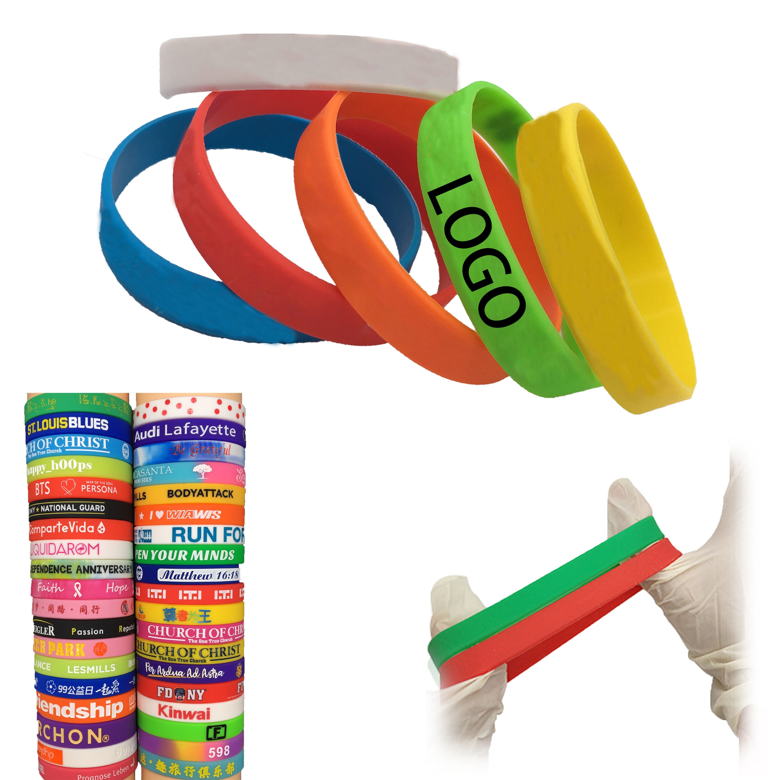Customizable Adult Silicone Printable Wristband