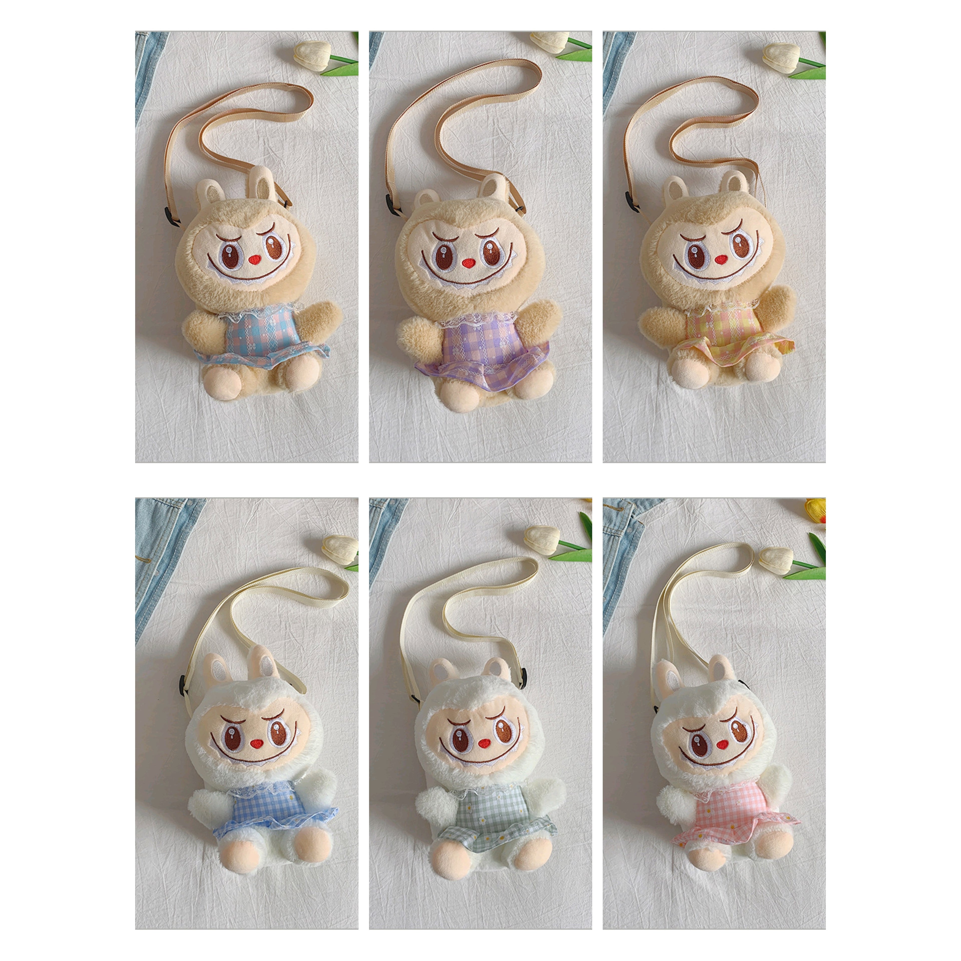 Labubu Plush Backpack Girls Bubble Rabbit Crossbody Gift