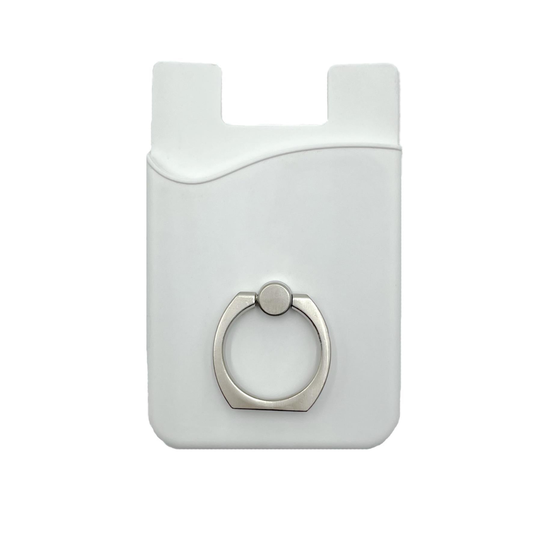 Silicone Card Holder With Metal Ring Phone Stand