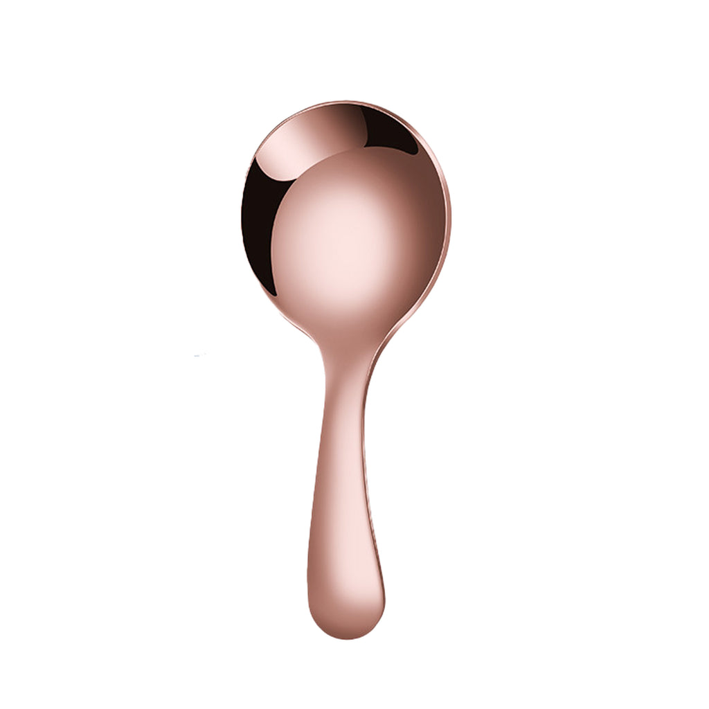 Stainless Steel Short Handle Round Spoon