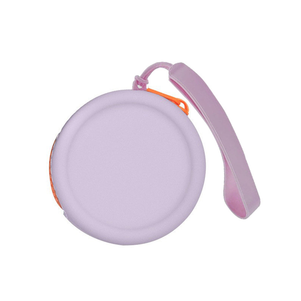 Zippered Round Silicone Pocket Coin Pouch