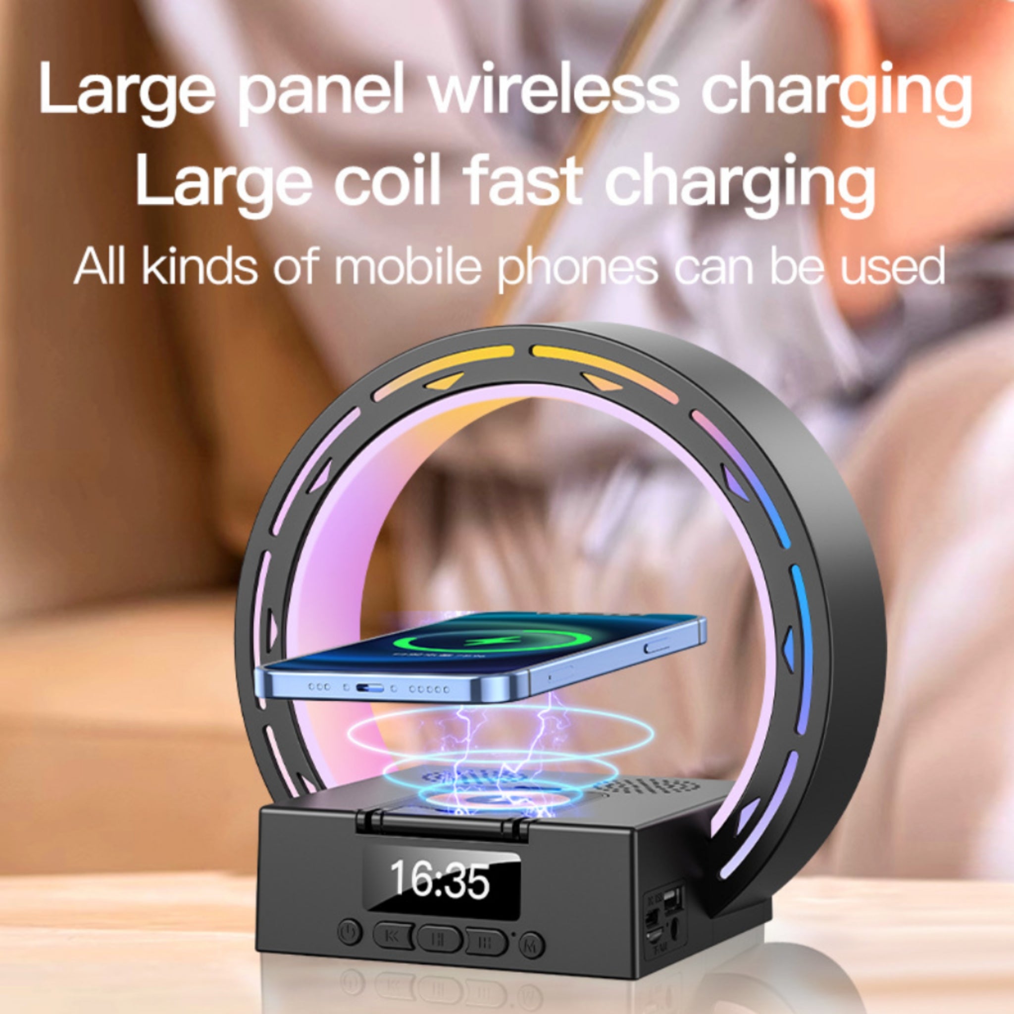 Bedside Lamp Speaker Wireless Charging Bluetooth Mood Gift