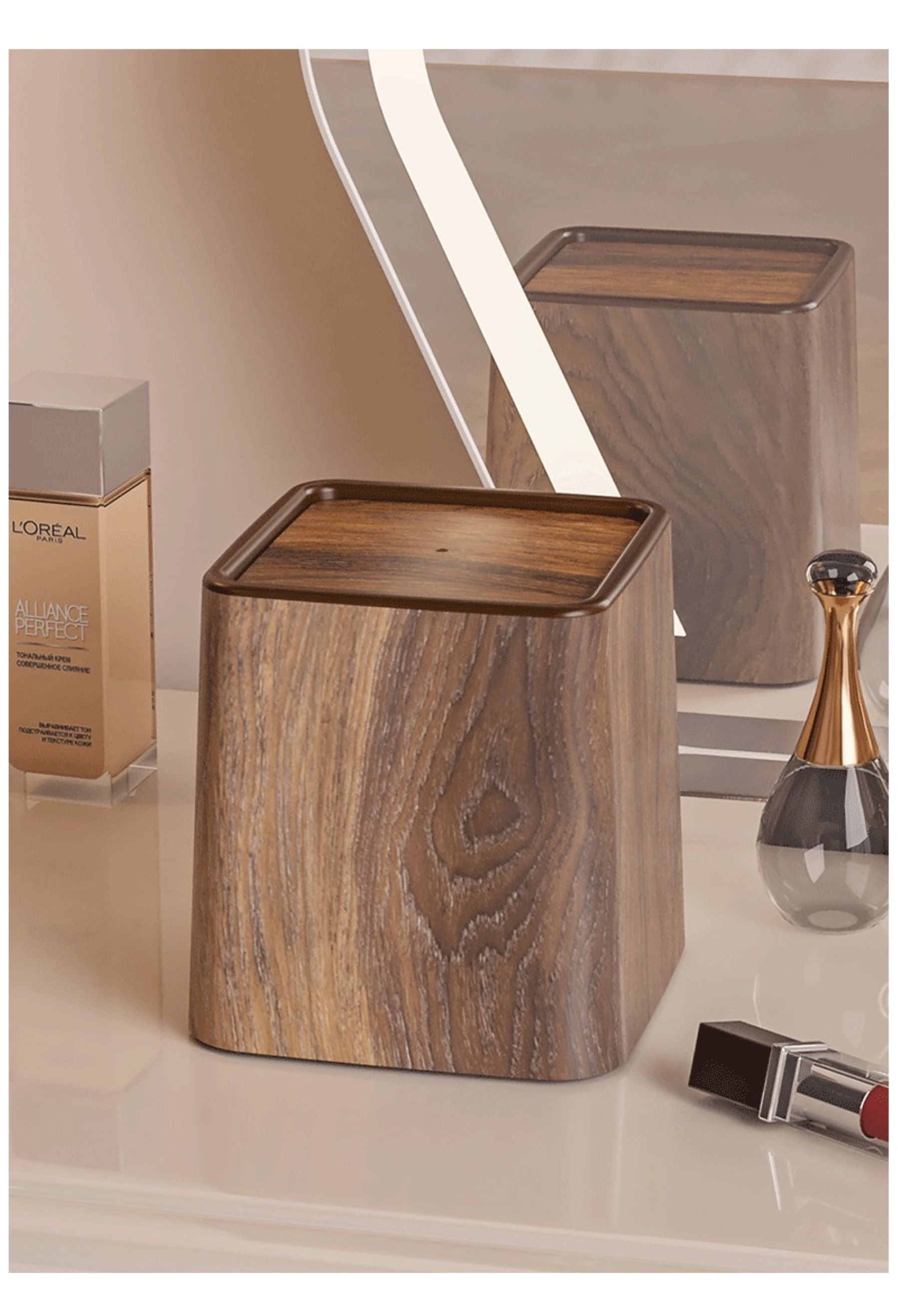 Desktop Wood-grain Storage Box