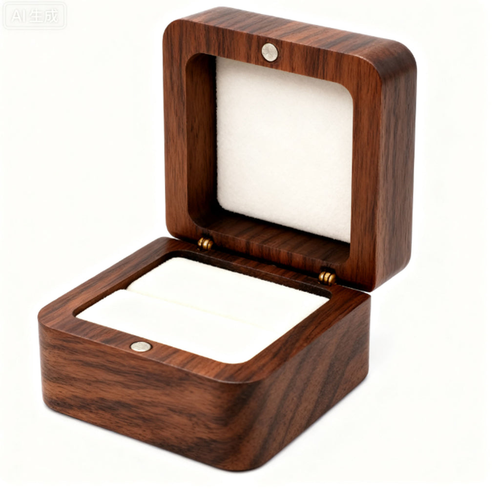 Custom Engraved Natural Wooden Jewelry Box