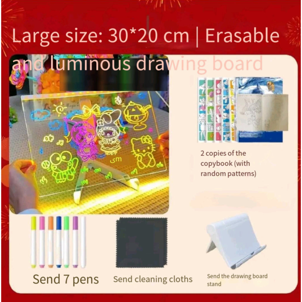 Kids Light Up 2 - Sided Acrylic Drawing Table Gift