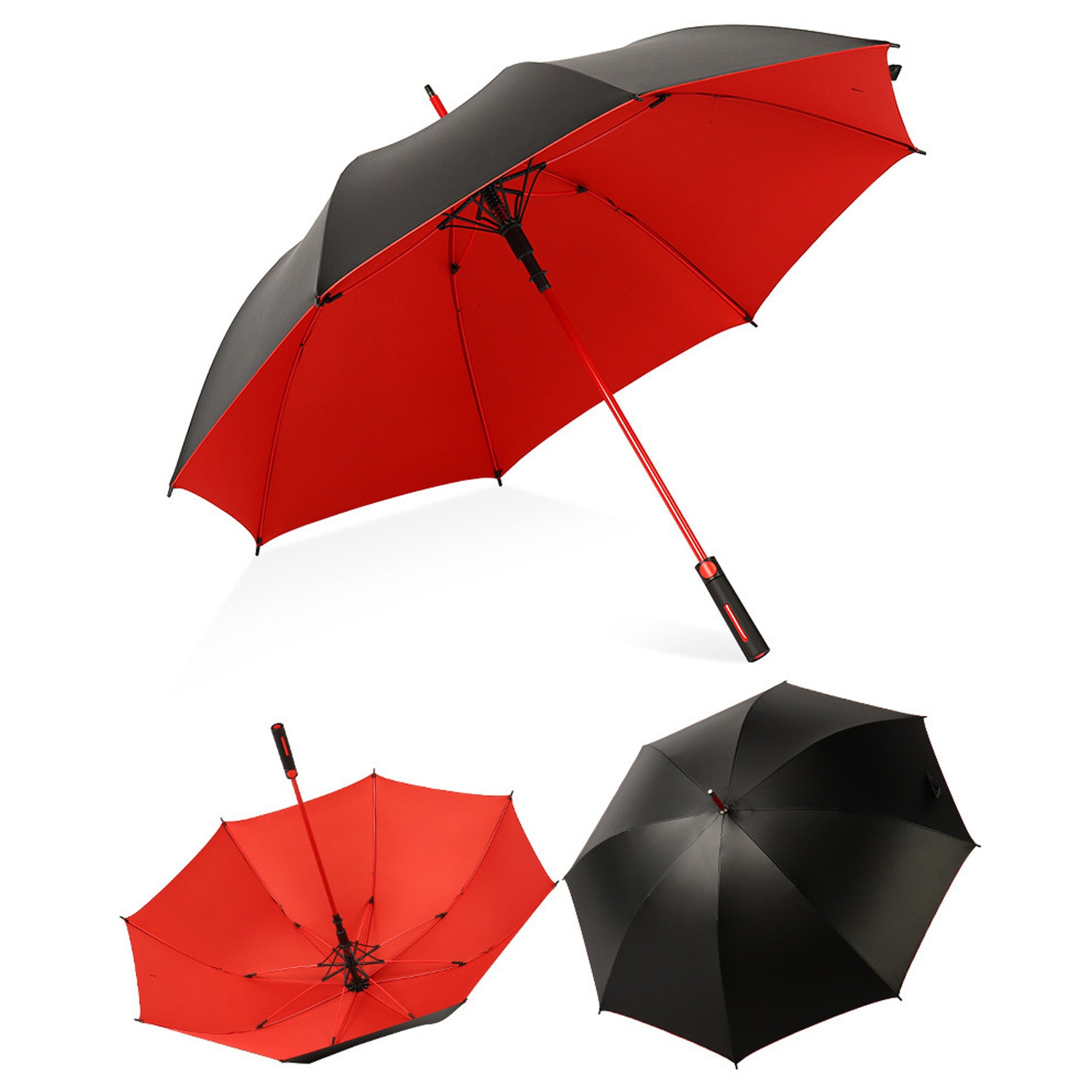 Black Tape Windproof Umbrella