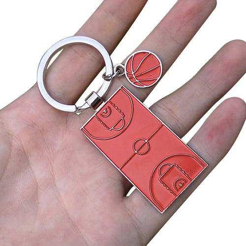 Basketball Court/Soccer Field Key Chain